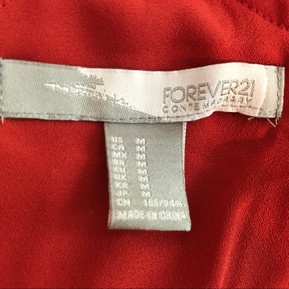 Forever 21 Rust Colored Zipper Front Blouse - Picture 5 of 5